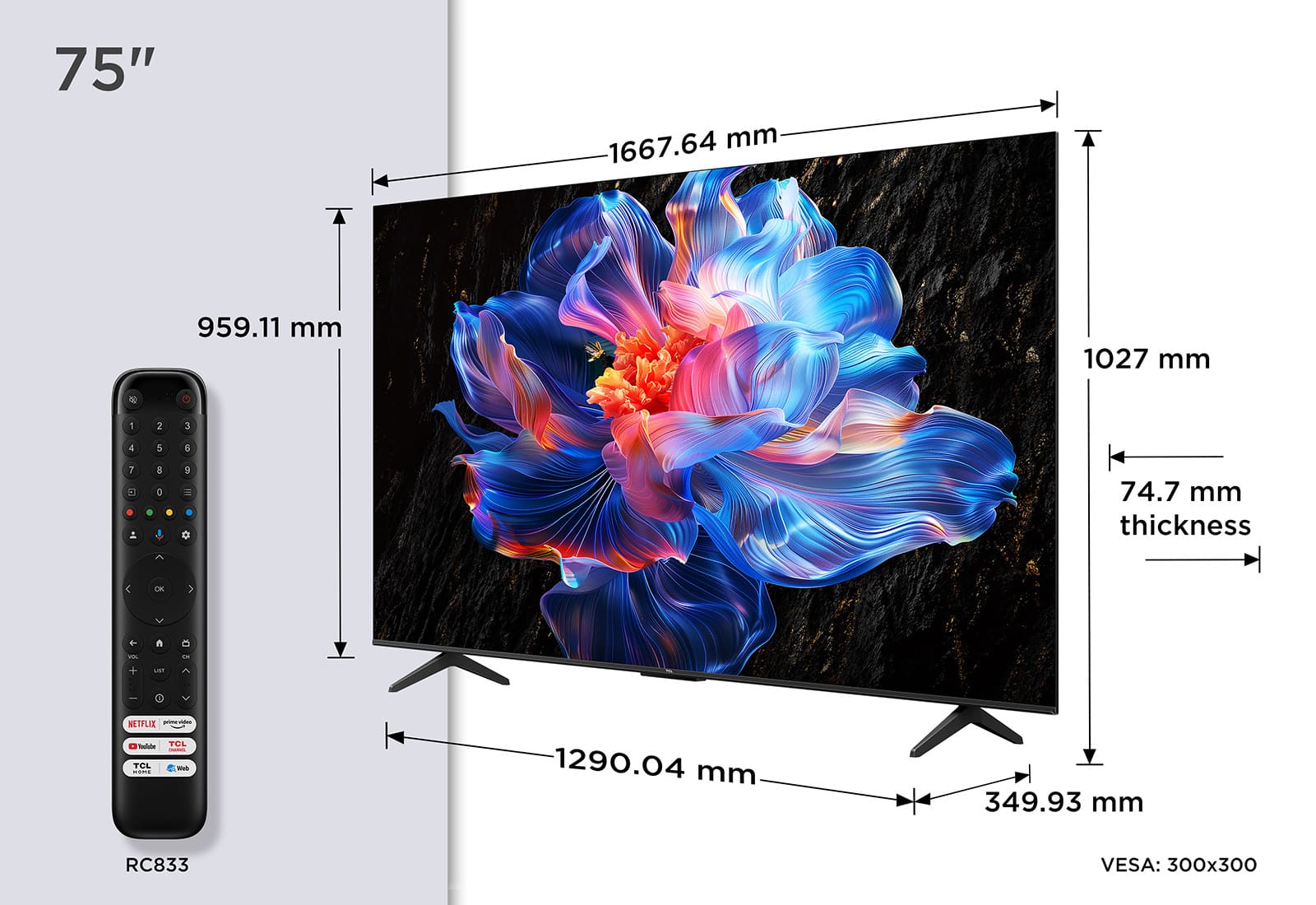 TCL 75" 4K Smart Google TV | 75V6C