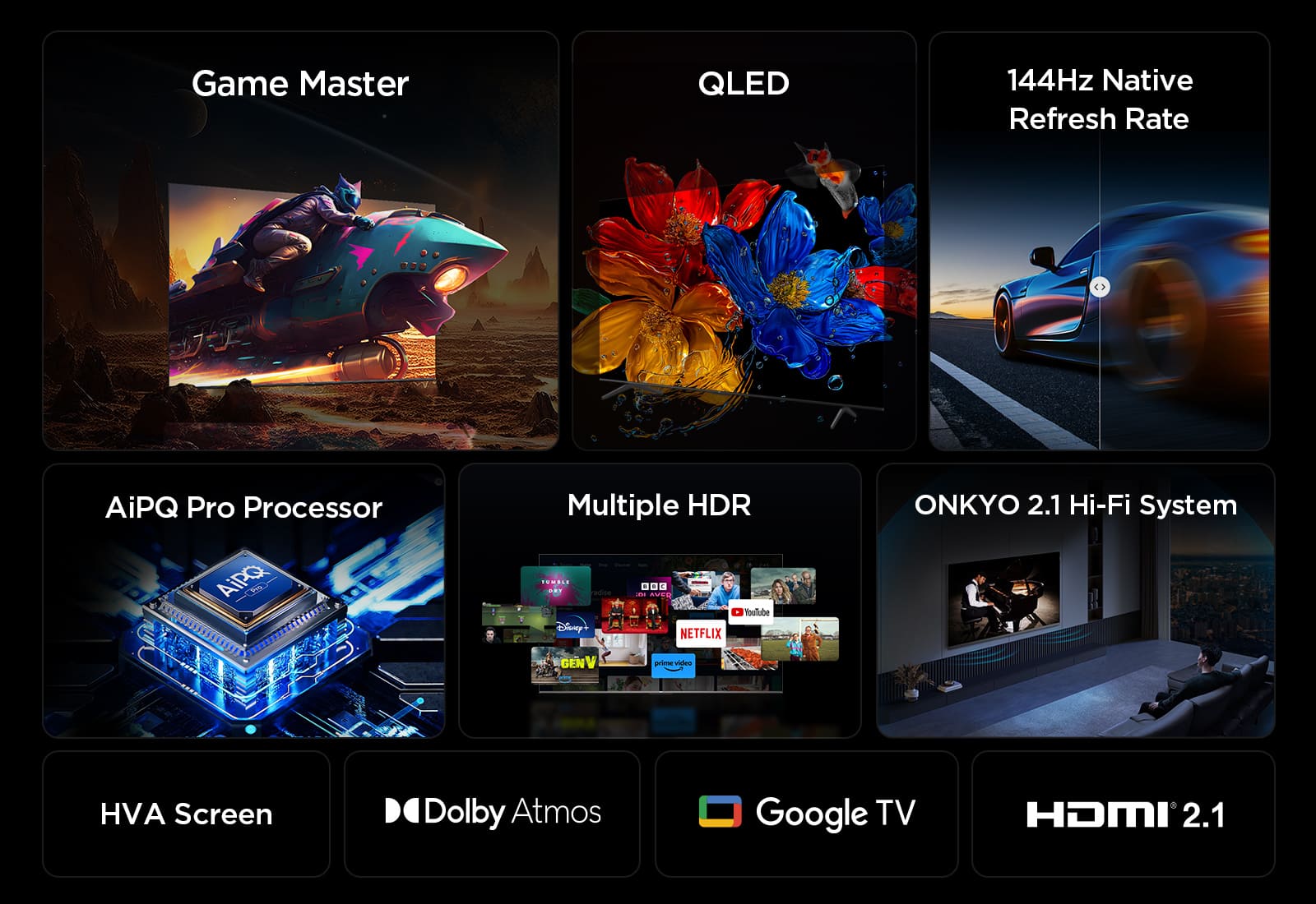 TCL 75" 144Hz Smart Google TV | 75T8C