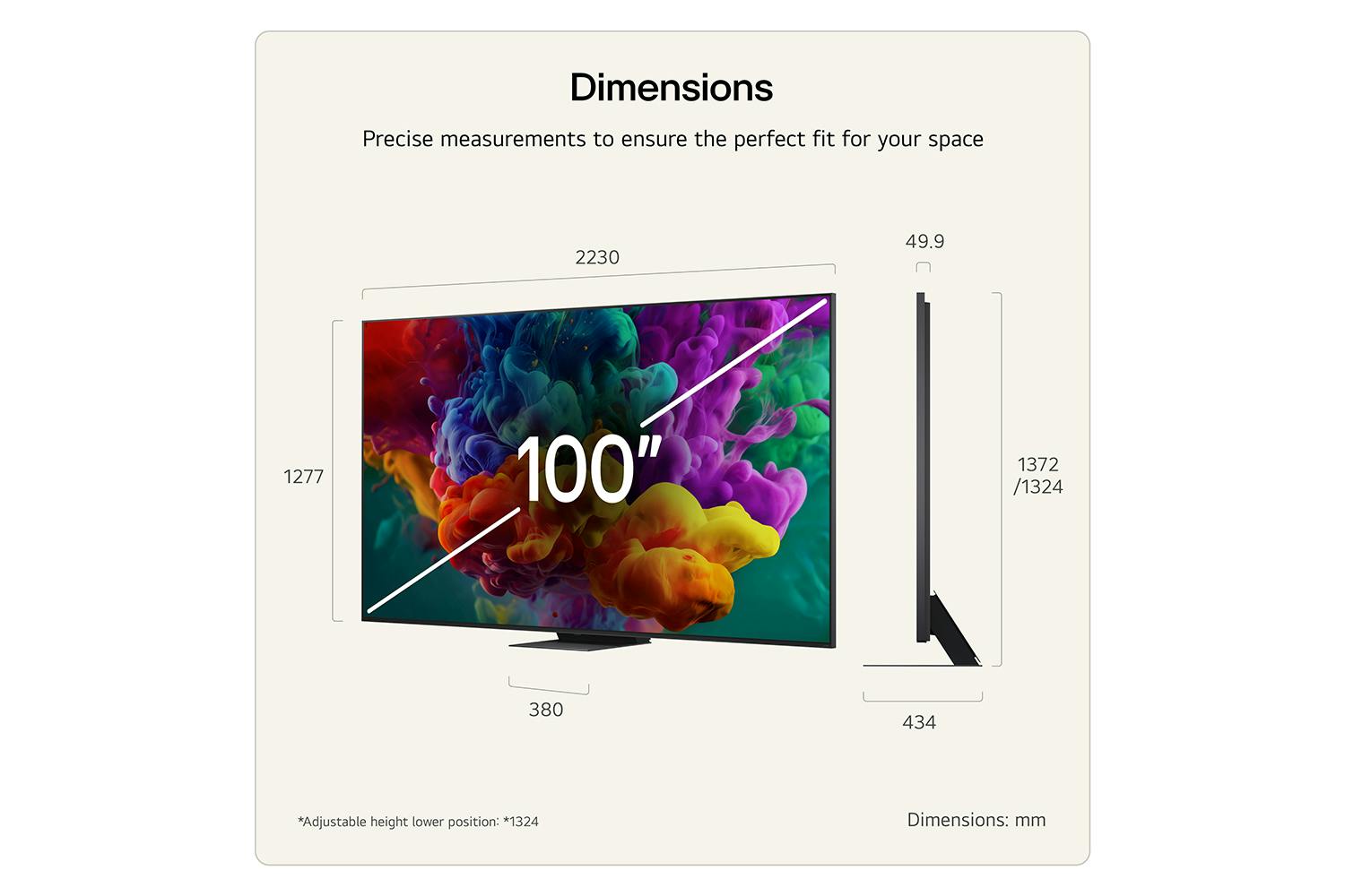 LG 100-inch 4K QNED evo AI Smart TV | 100QNED87B6.AEI