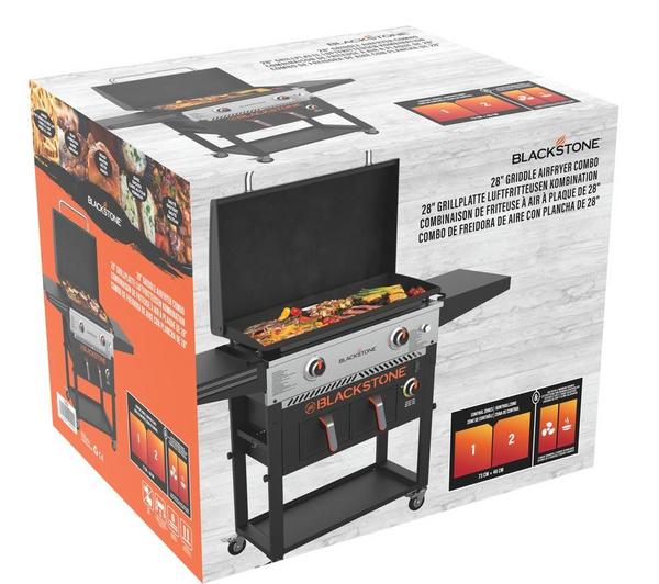 Blackstone Griddle Plus 28 Inch 2 Drawer Air fryer Griddle Barbeque - Black