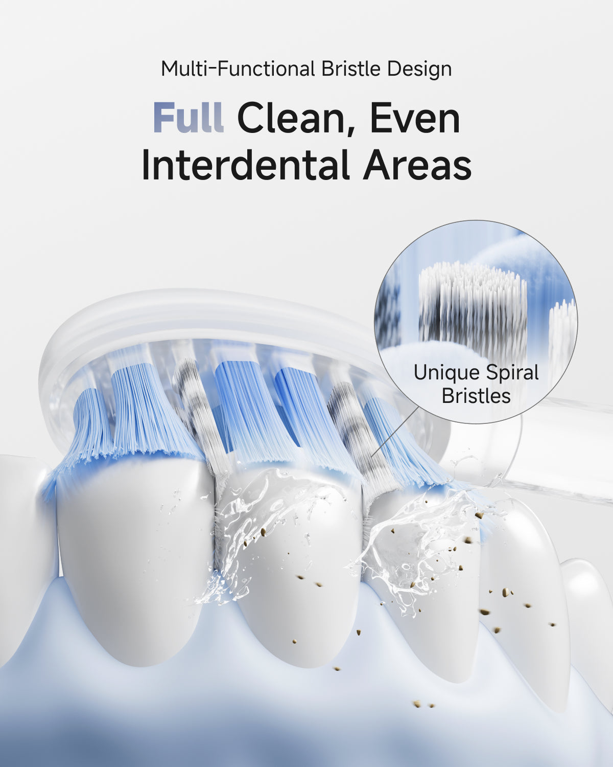 Laifen Wave Pro Electric Toothbrush - Transparent Black - multi-functional bristle design