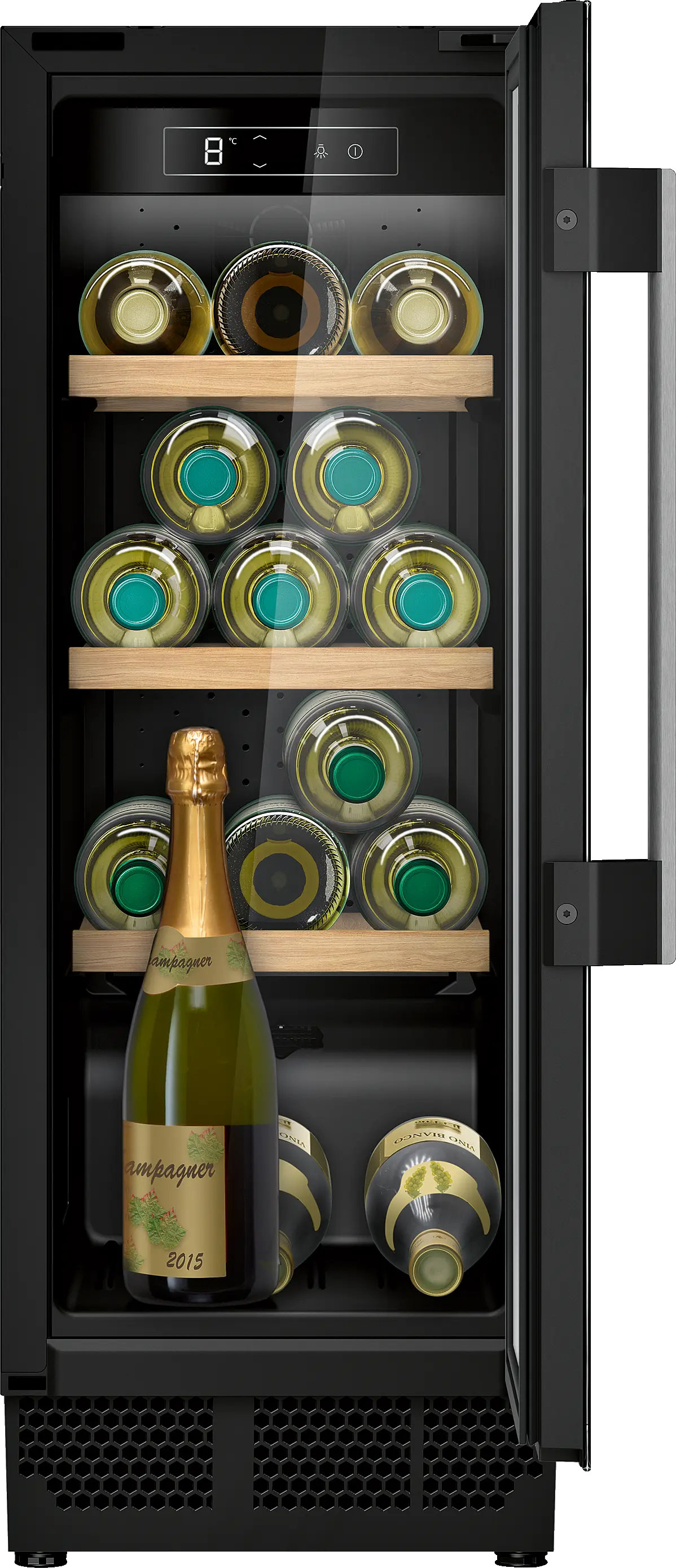 NEFF KU9202HF0G N70 built-in 21-bottle wine cooler in Black