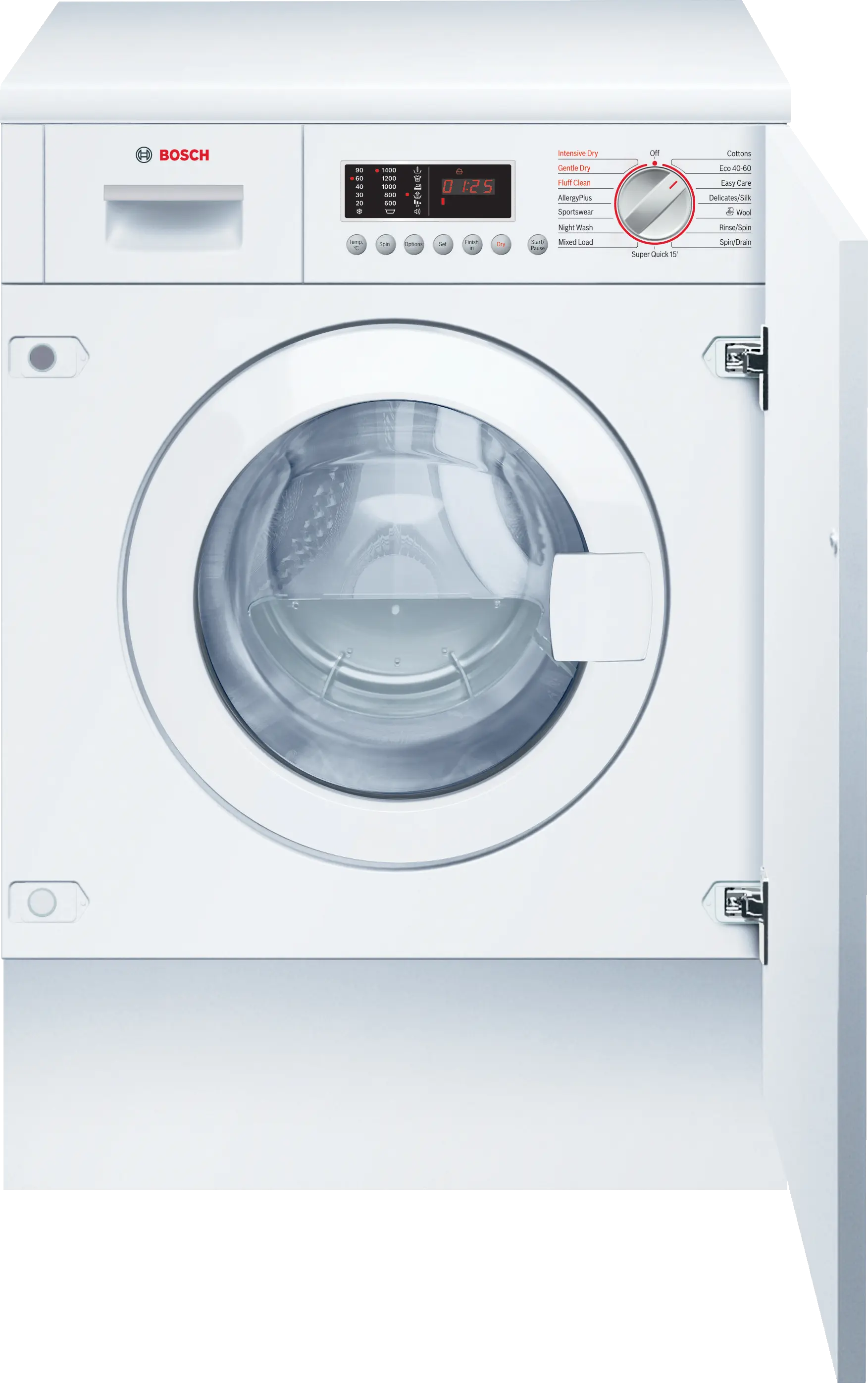 Bosch WKD28543GB Series 6 fully integrated washer dryer with AutoDry in White