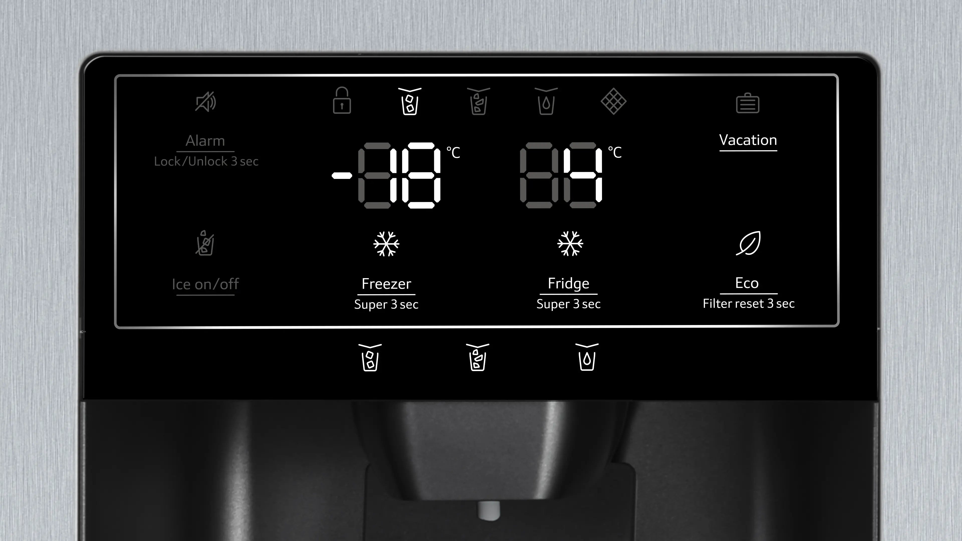 NEFF N70 KA3923IE0G American side-by-side fridge freezer in Stainless Steel