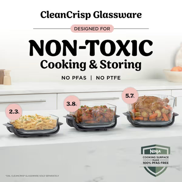 Ninja CRISPi PRO 7-in-1 Glass Air Fryer Rose Quartz product image