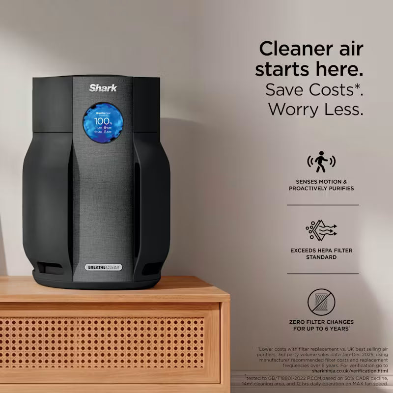 Shark BreatheClear with NeverChange6 Air Purifier Charcoal product image