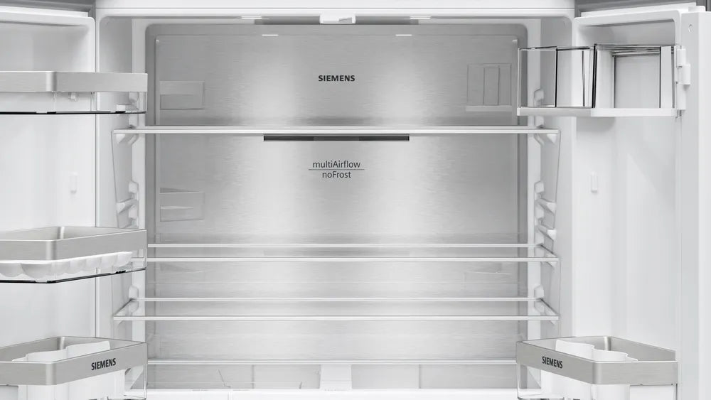 Siemens IQ300 French Door Bottom freezer, multi door 183 x 90.5 cm Brushed black steel antiFingerprint, Total noFrost | KF96NAXEAG