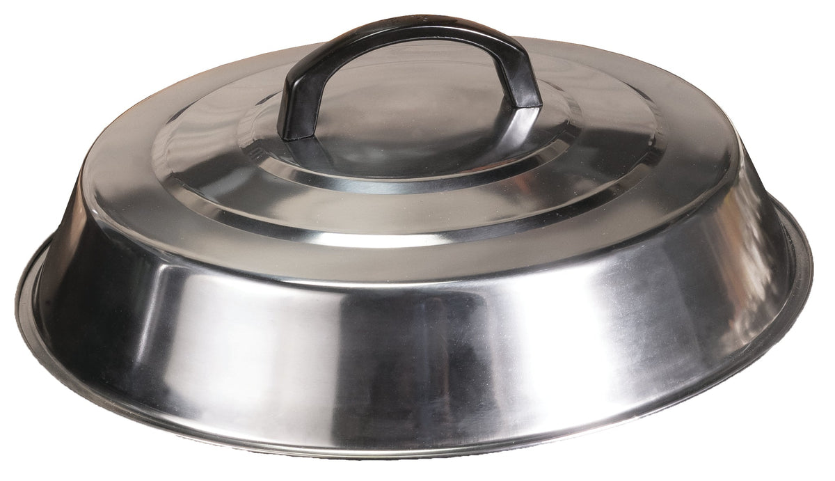 Blackstone 12" Round Basting Cover - stainless steel basting cover