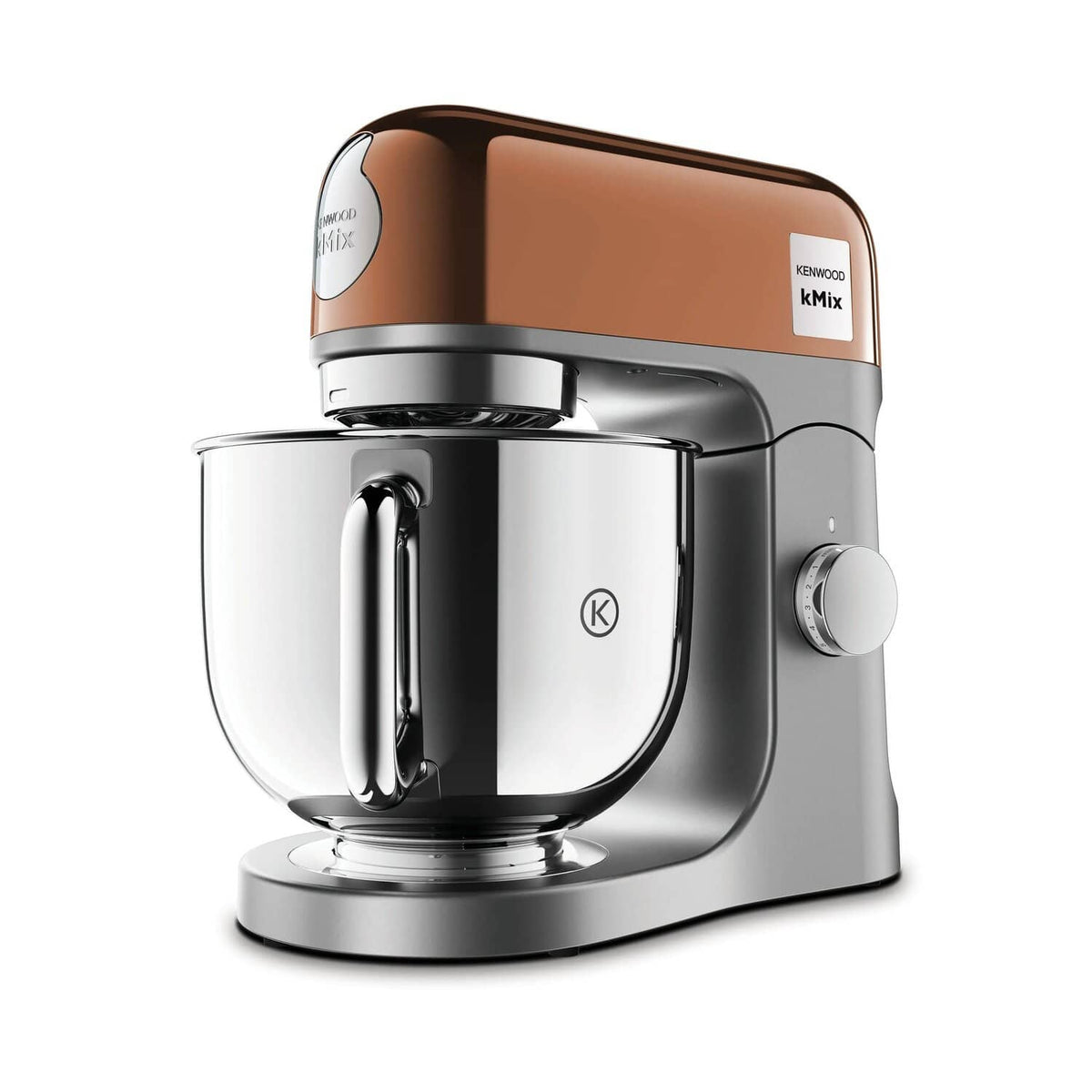 Kenwood kMix Special Edition 5L Stand Mixer 1000W - Rose Gold - rear view showing the head and dial
