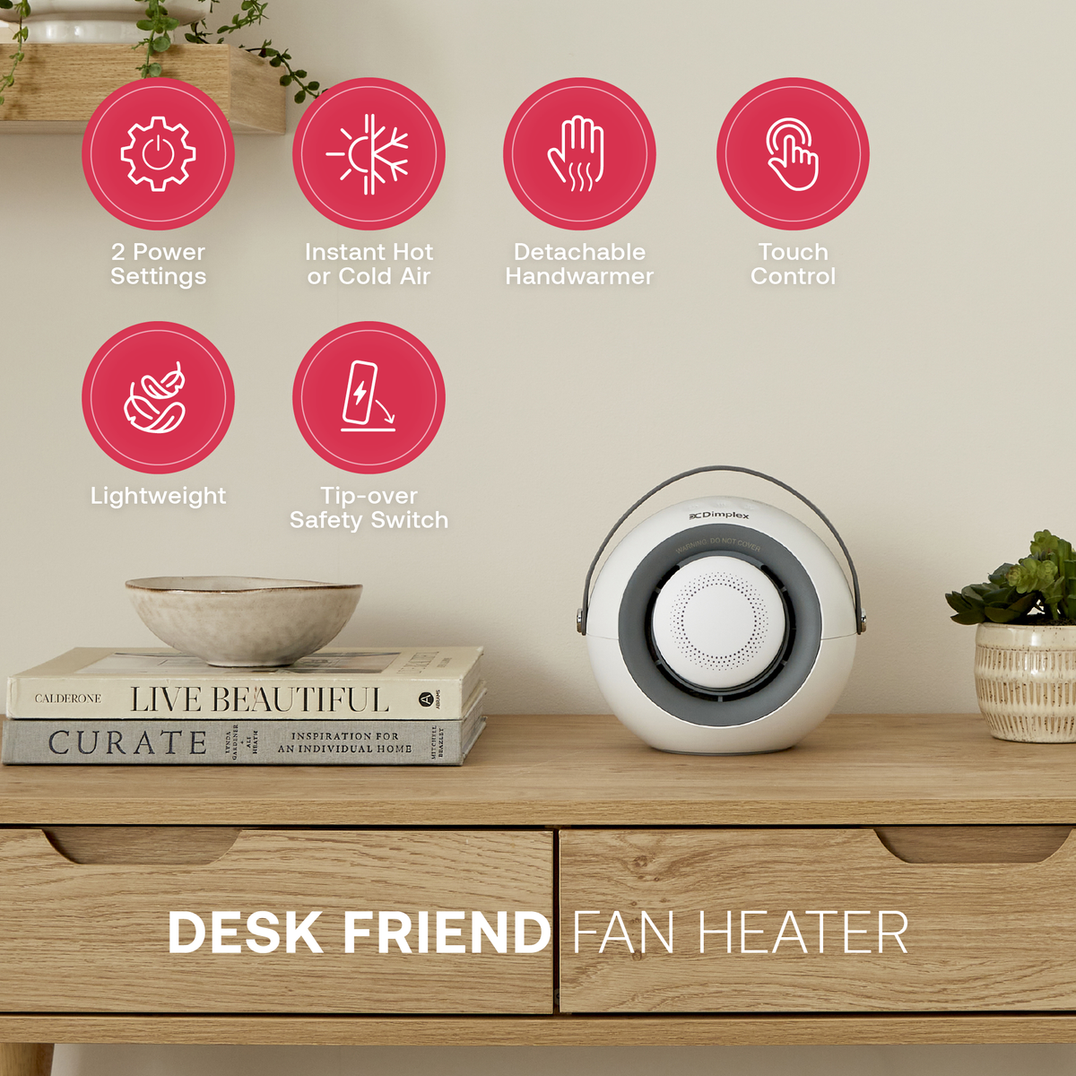 Dimplex Desk Friend Ceramic Fan Heater Heater 400W White product image