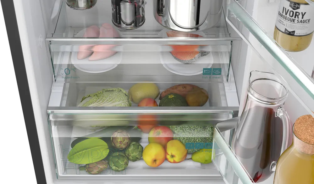 Siemens iQ300 363 L Freestanding Fridge‑Freezer – Brushed Black Steel | KG39NXXBF