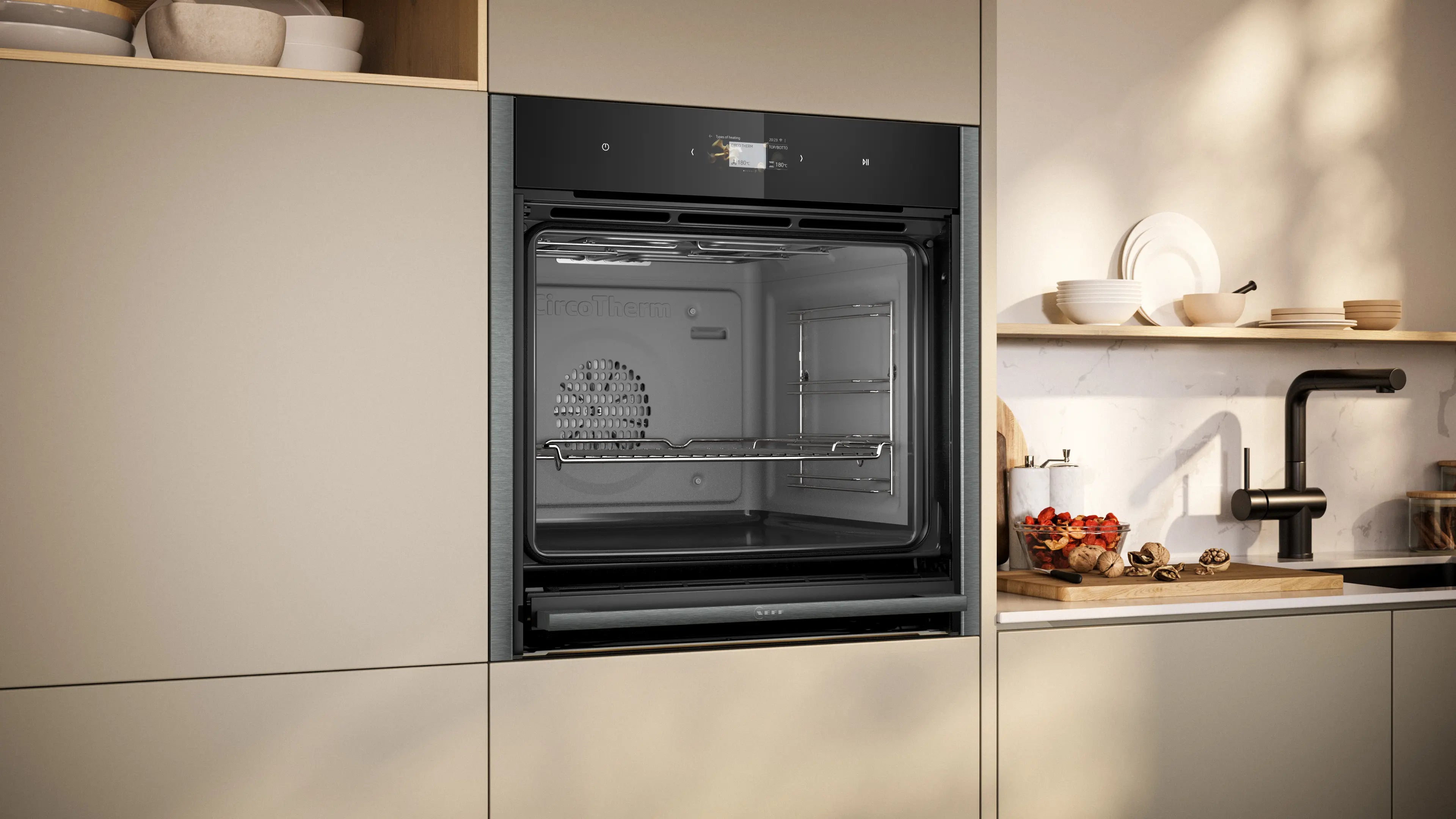 NEFF B64CS51G0B N90 Slide&Hide built-in single oven in Graphite-Grey