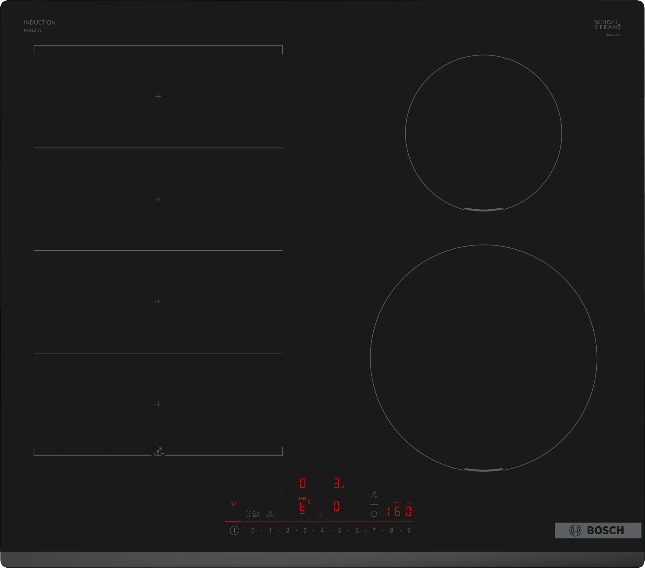 Bosch Series 6 PIX631HC1E 60cm FlexInduction hob in Black