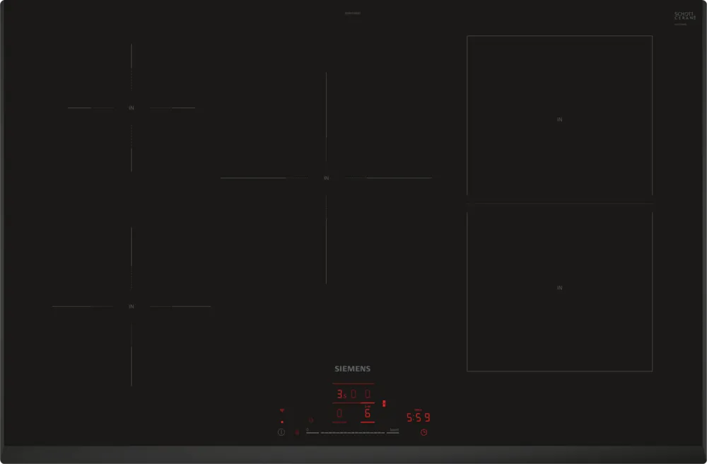 Siemens iQ500 80 cm Induction Hob – Black | ED851HWB1E