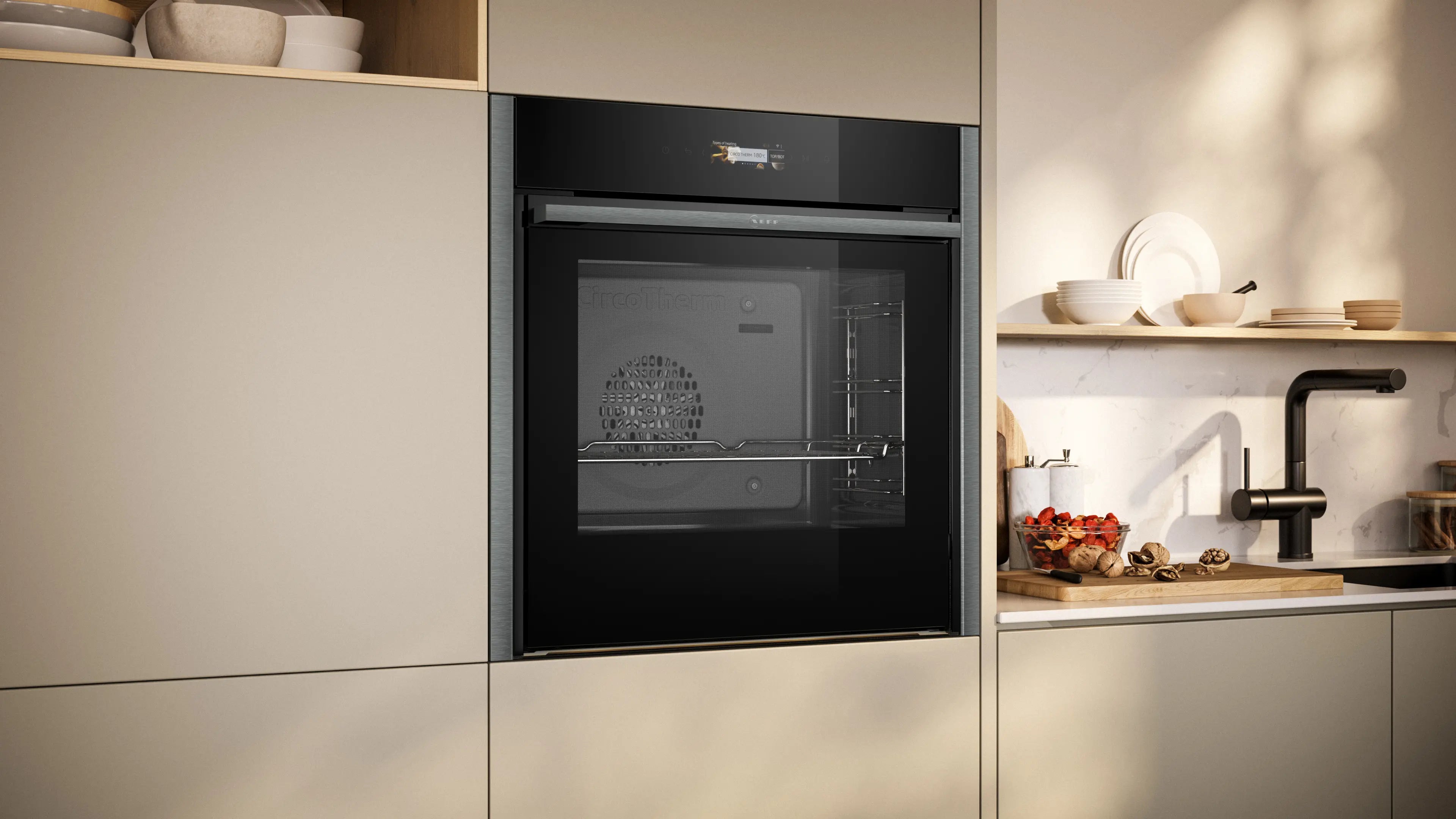 NEFF N70 Slide&Hide smart built-in single oven B54CR31G0B in Graphite-Grey