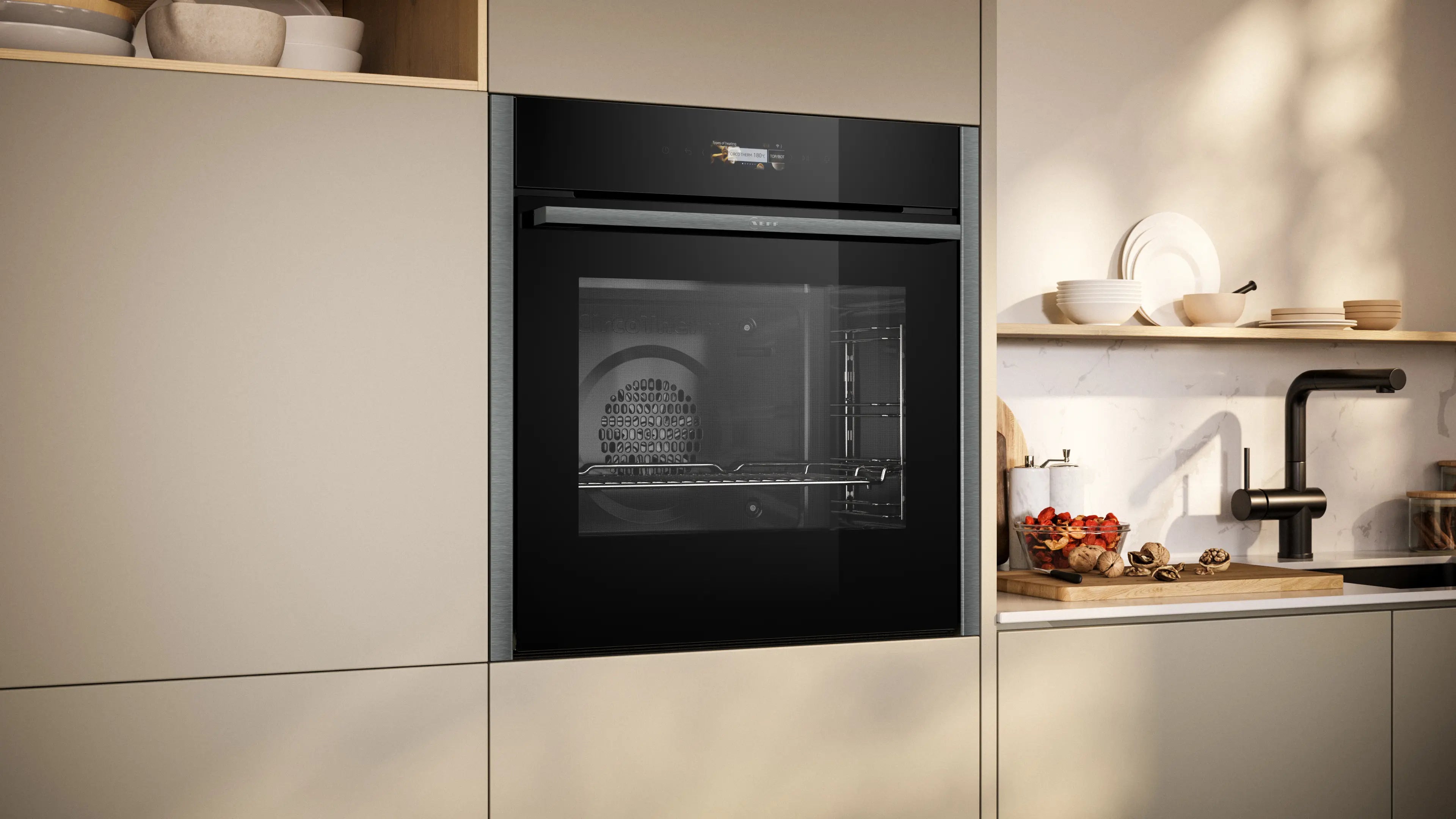 NEFF N70 smart built-in single oven B24CR71G0B in Graphite-Grey