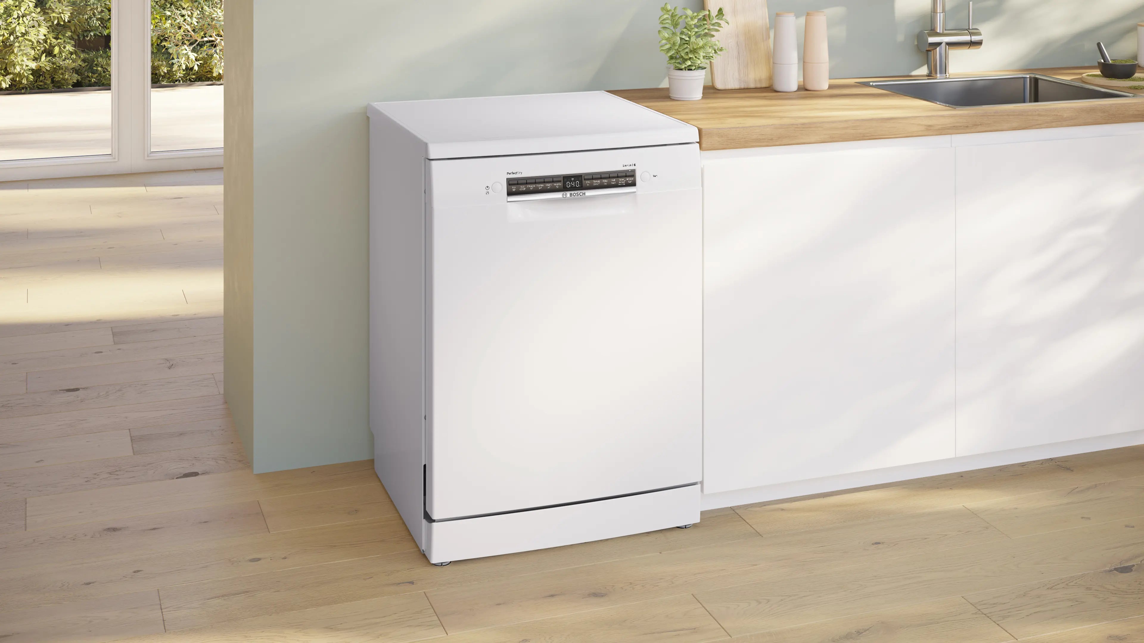 Bosch Series 6 SMS6ZCW10G freestanding 60cm dishwasher in White