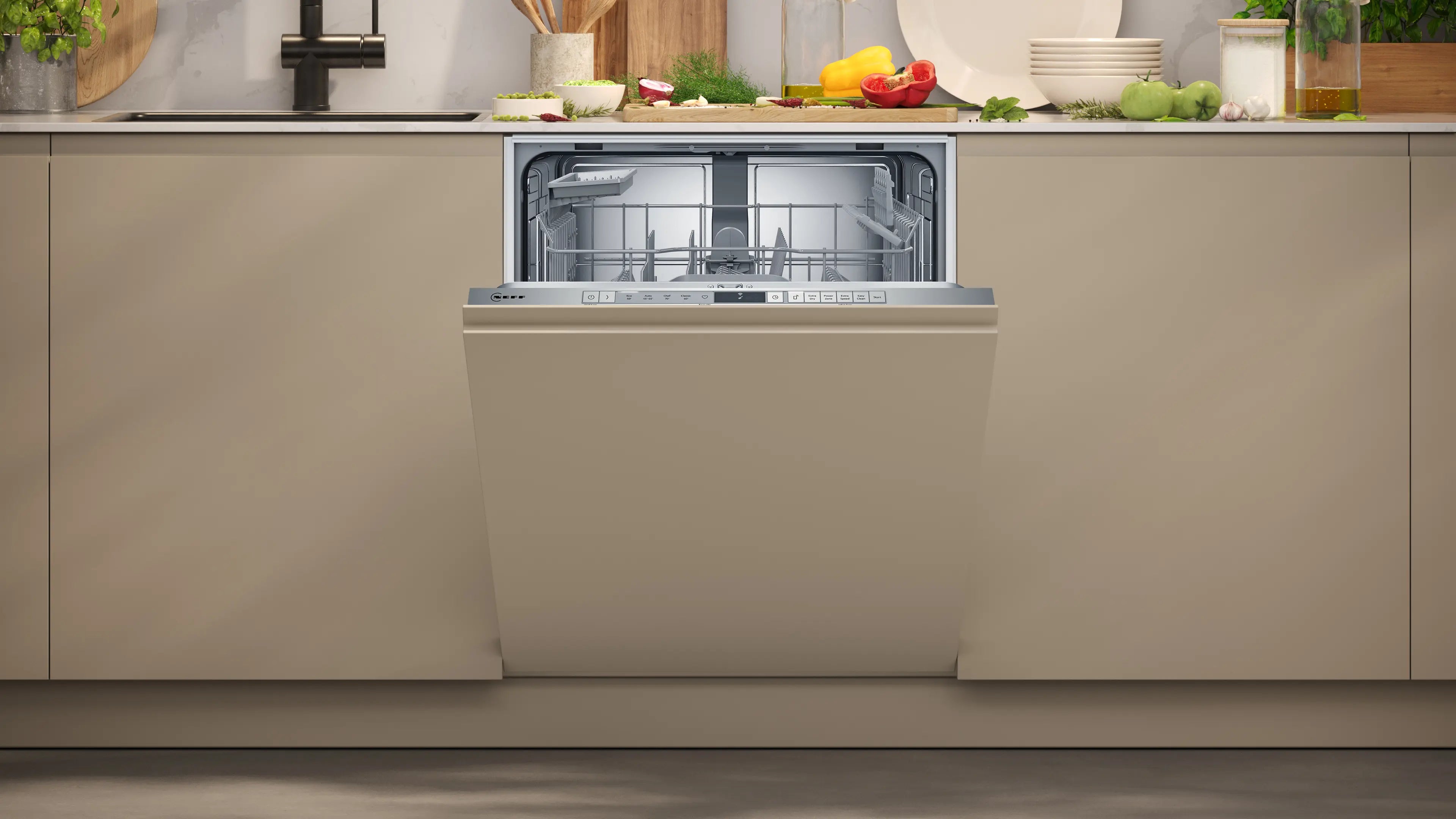 NEFF S153HKX03G N30 fully integrated dishwasher in Stainless Steel