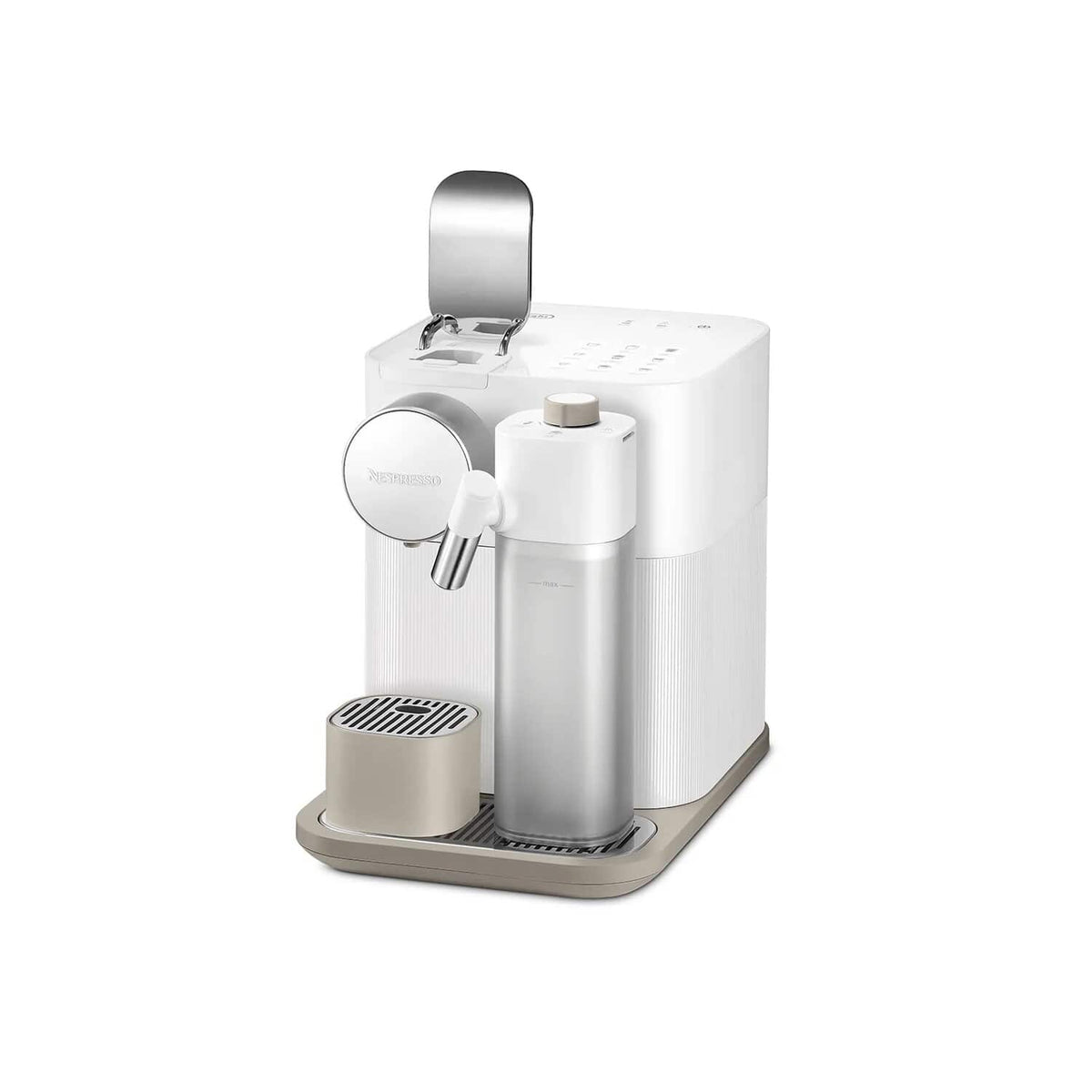 De'Longhi Nespresso Gran Lattissima Coffee Machine - White - angled view