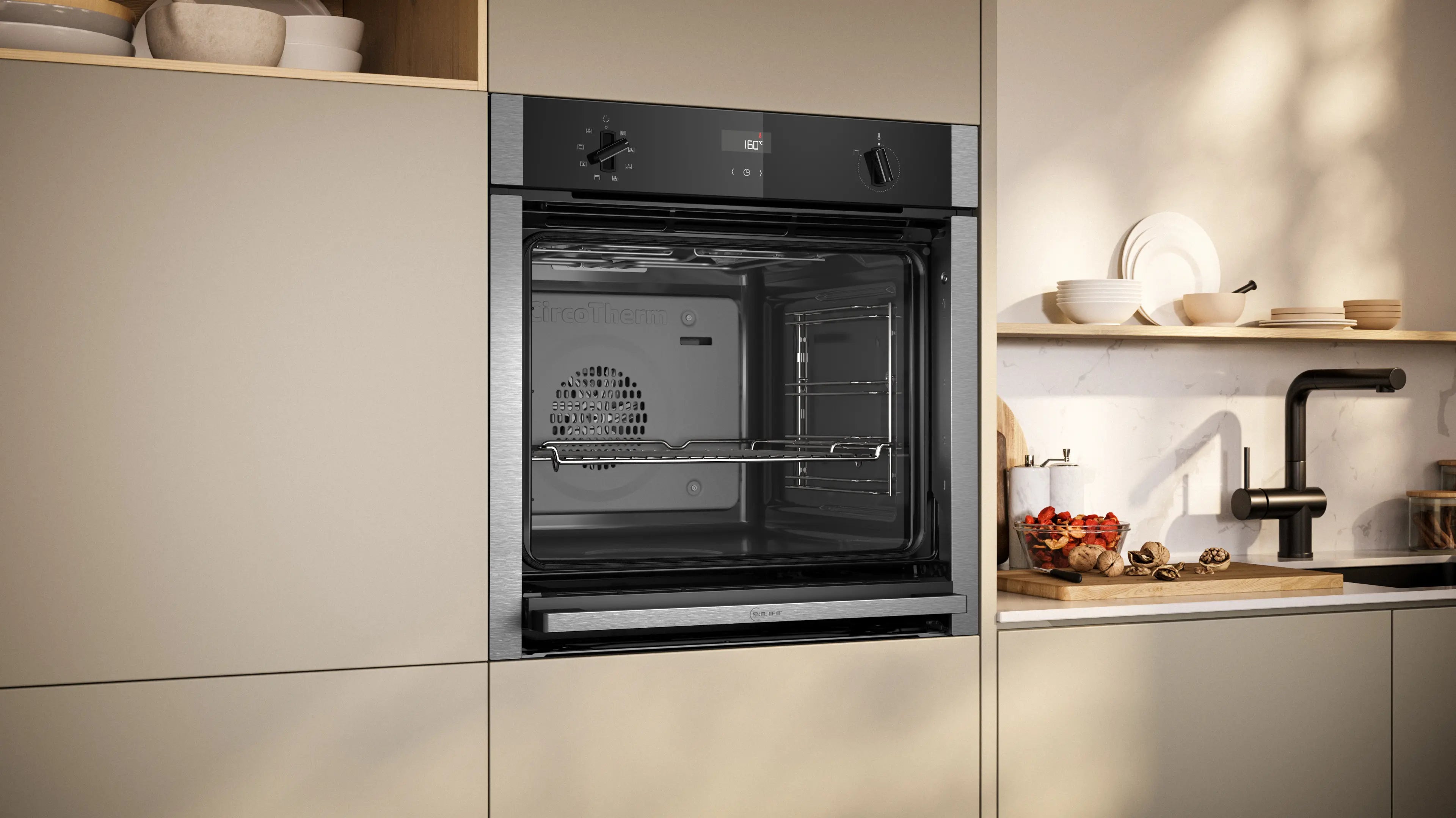 NEFF N50 B4ACF1AN3B Slide&Hide single oven in Stainless Steel