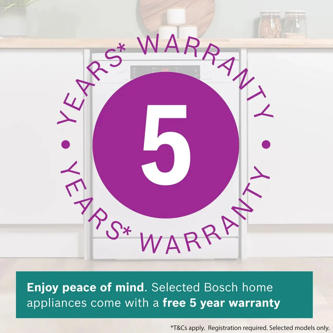 Bosch Series 2 free-standing dishwasher 60 cm White | SMS26AW08G Bosch Dishwasher Euronics Ireland