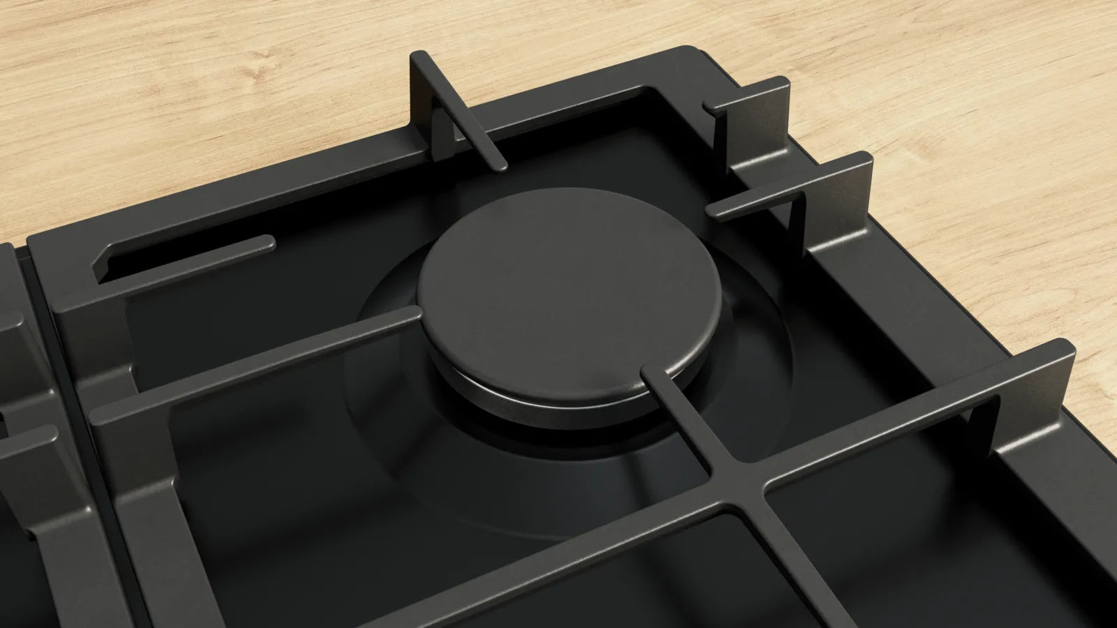 Bosch PCP6A6I90 Series 6 60cm 4 burner gas hob in Black enamel