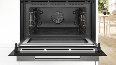 *EX-DISPLAY* Bosch Series 8 - Built-in compact oven with microwave function - 60 x 45 cm - Black | CMG7761B1B
