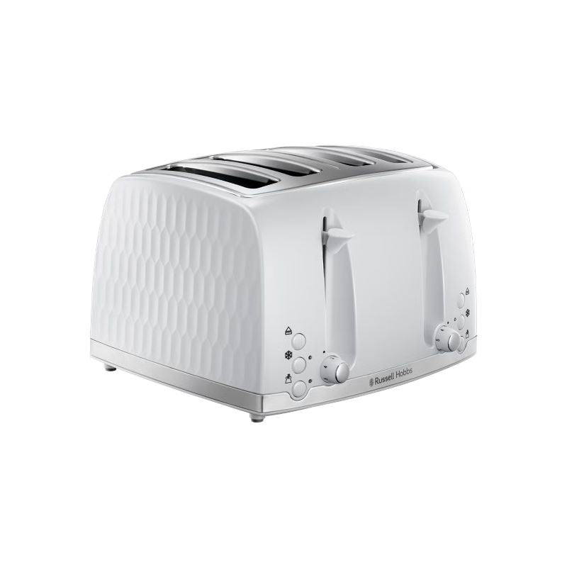 Russell Hobbs Honeycomb 4-Slice Toaster White | 26070