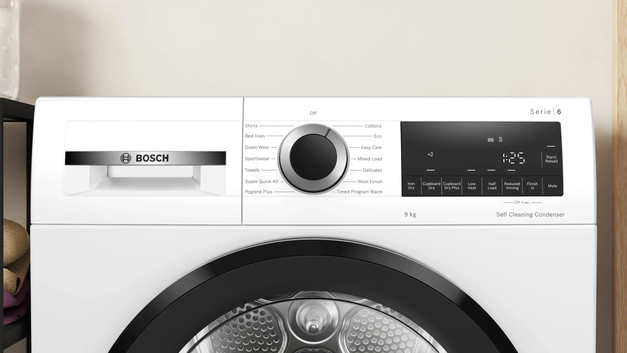 Bosch Series 6 Heat pump tumble dryer 9 kg White | WQG24500GB