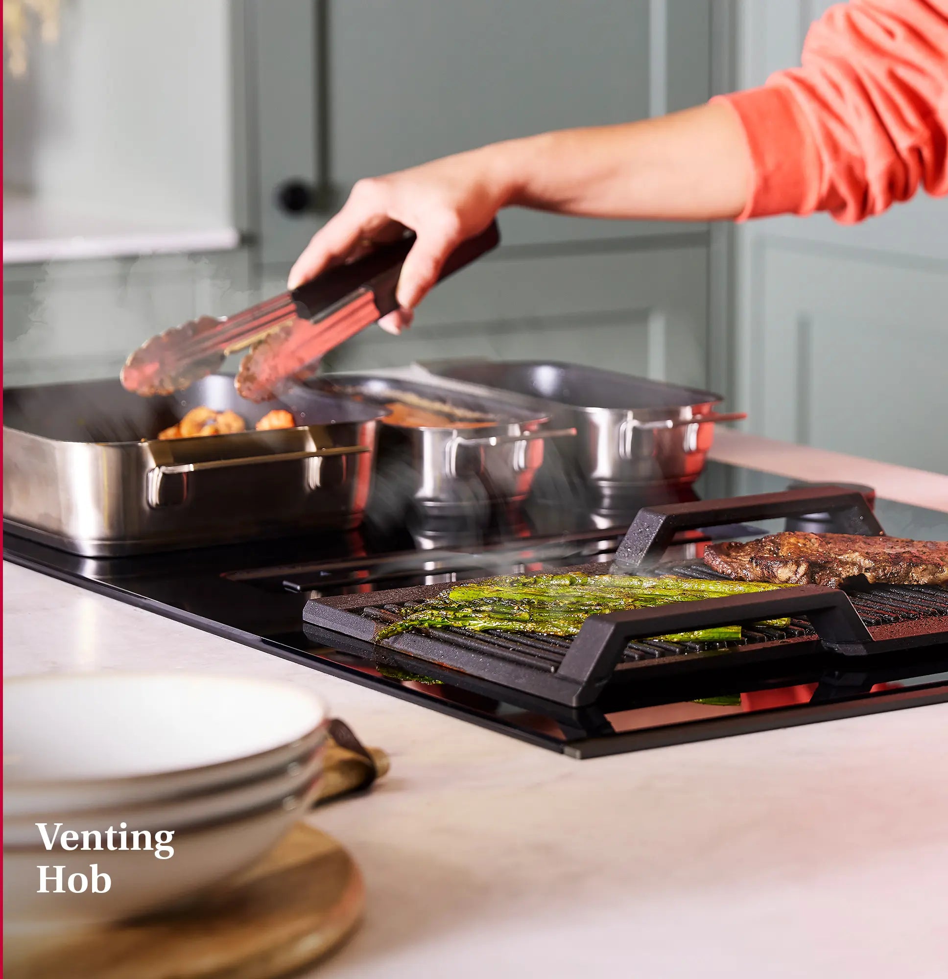 NEFF N 90 V68AUX4C0 80cm Induction Hob with Integrated Ventilation System in Black