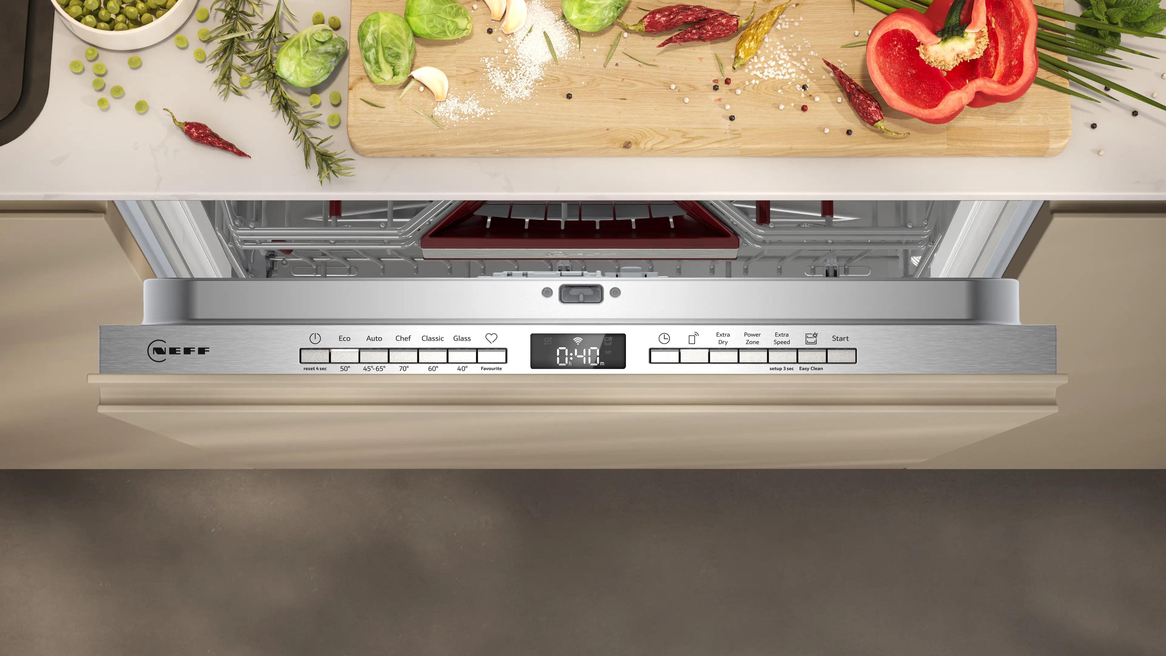 NEFF S195HCX17G N50 fully integrated dishwasher in Stainless Steel
