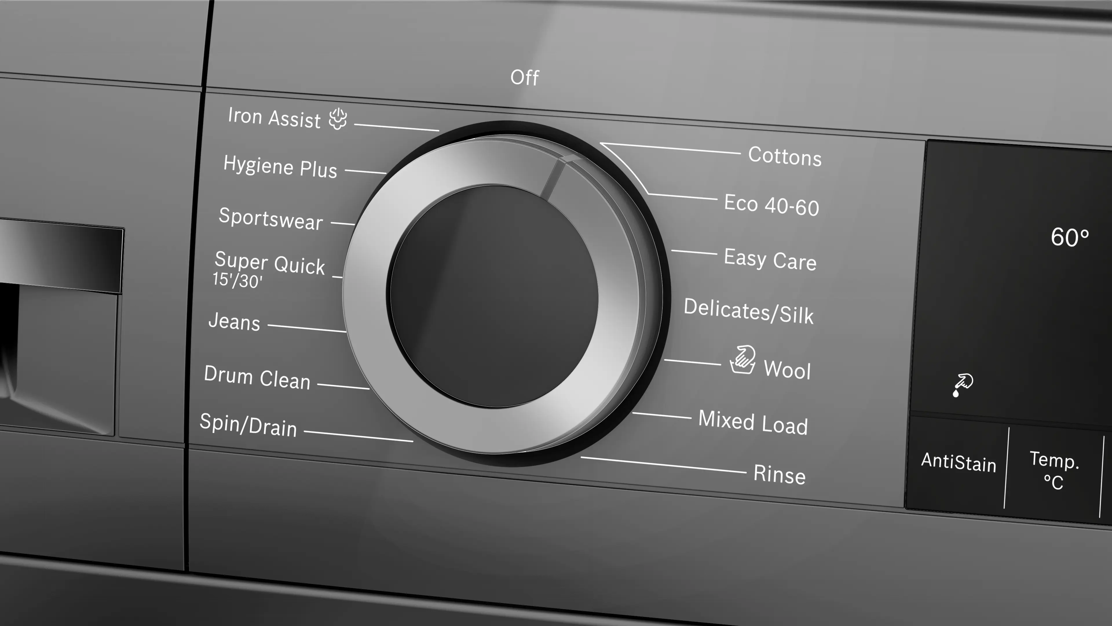 Bosch WGG244ZCGB Series 6 freestanding 9kg washing machine in Cast Iron Grey