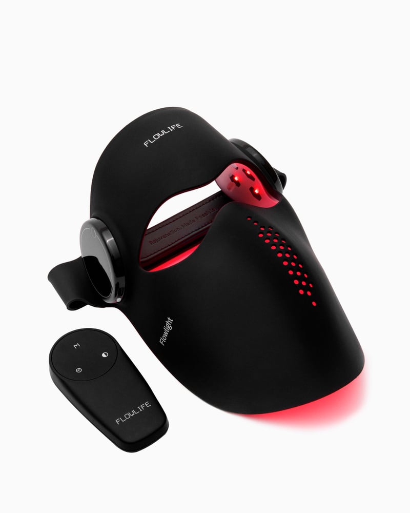 Flowlife Flowlight Laser Mask Ultra Three Waves Red Light Face Mask - Black - with wireless controller