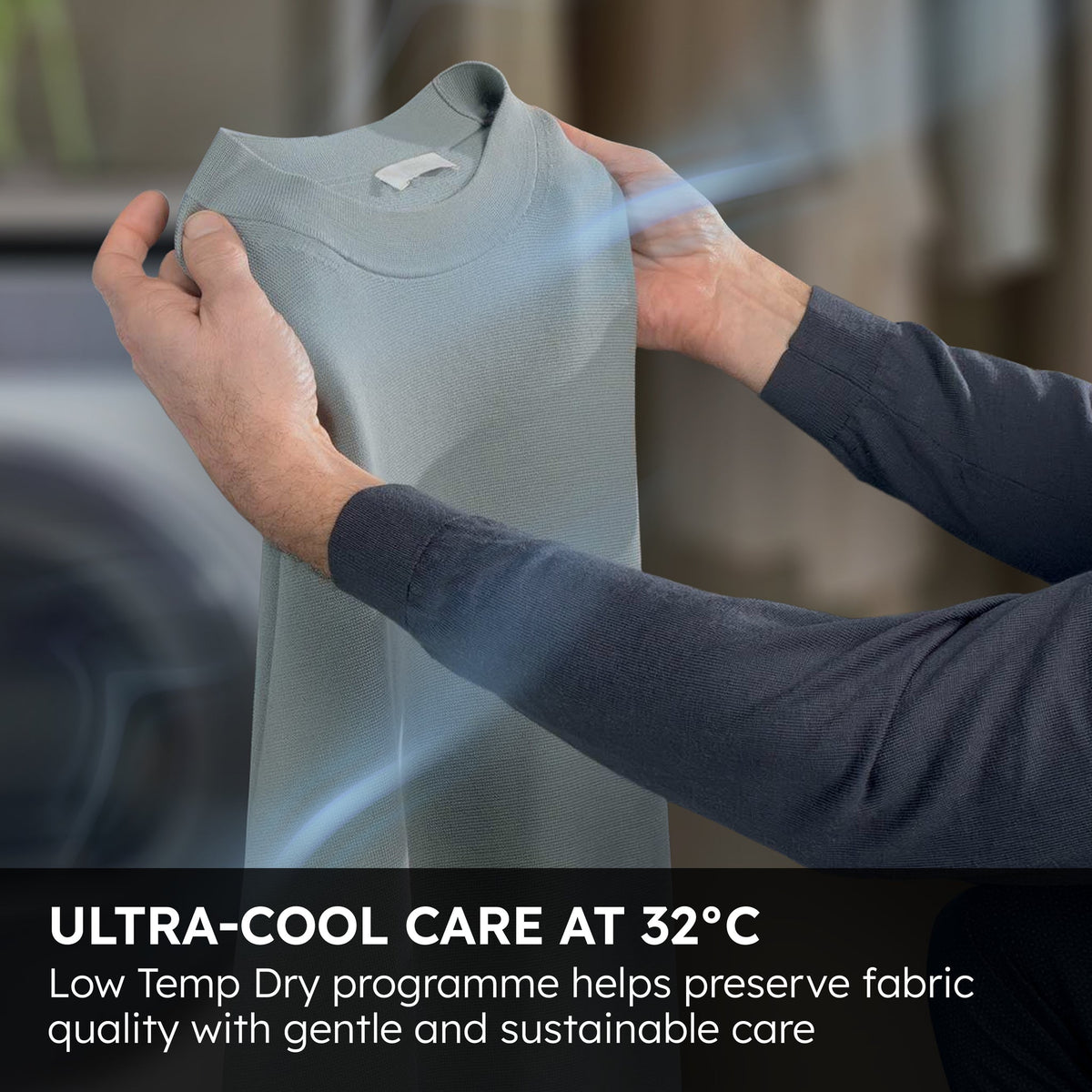 Haier X Series 5 9kg Heat Pump Tumble Dryer - Graphite - Low Temp Dry at 32°C
