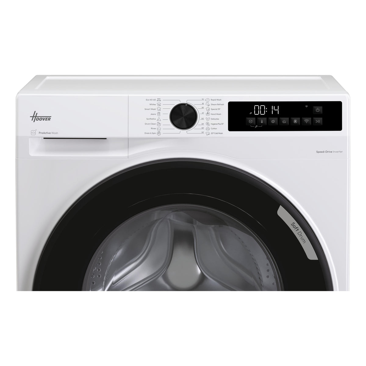 Hoover Pro Wash Series 3 9kg 1400rpm Washing Machine - White - control panel close-up