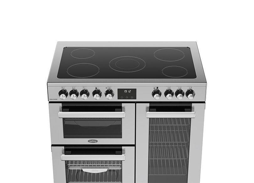 Belling Cookcentre 90E 90cm Ceramic Range Cooker - Stainless Steel - product detail