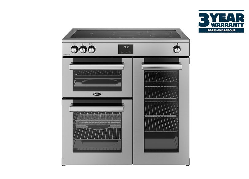 Belling Cookcentre 90Ei 90cm Induction Range Cooker - Stainless Steel - oven detail