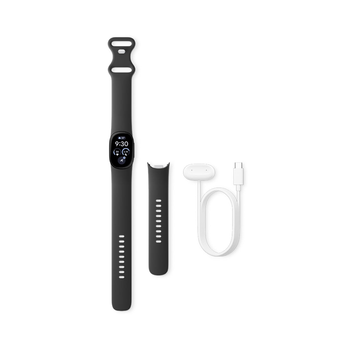 Google Fitbit Edge Smartwatch - Obsidian Black - tracker, bands and charging cable