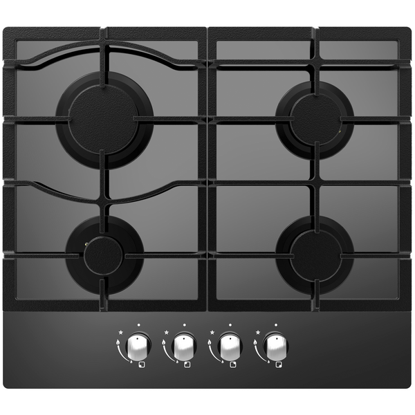 CATA 300 - 60cm 4 Burner Gas on Glass Hob Black | UBGOG601BK