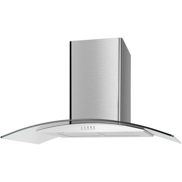 CATA 100 - 90cm Curved Glass Cooker Hood Stainless Steel | UBSCG90SS