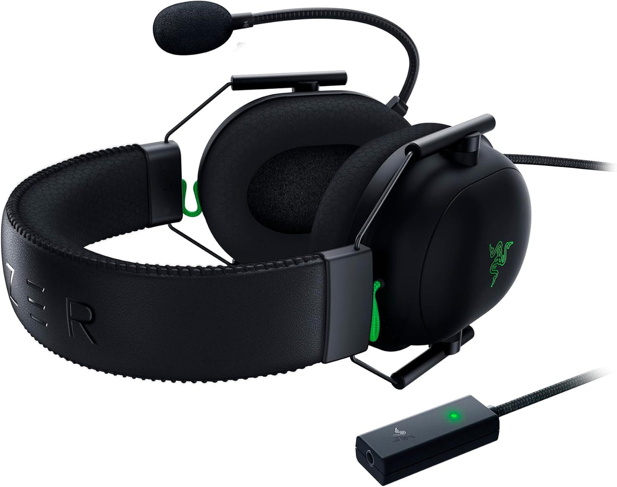 Razer BlackShark V2 Wired Esports Headset with USB Sound Card - Black - headband and USB sound card