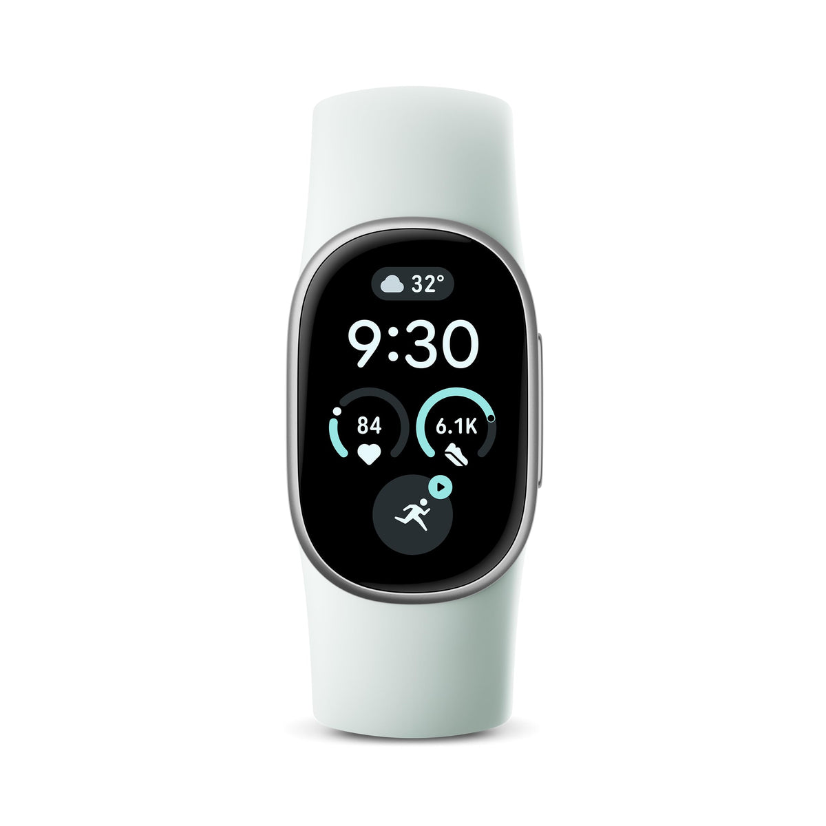 Google Fitbit Edge Smartwatch - Fog Silver - front view