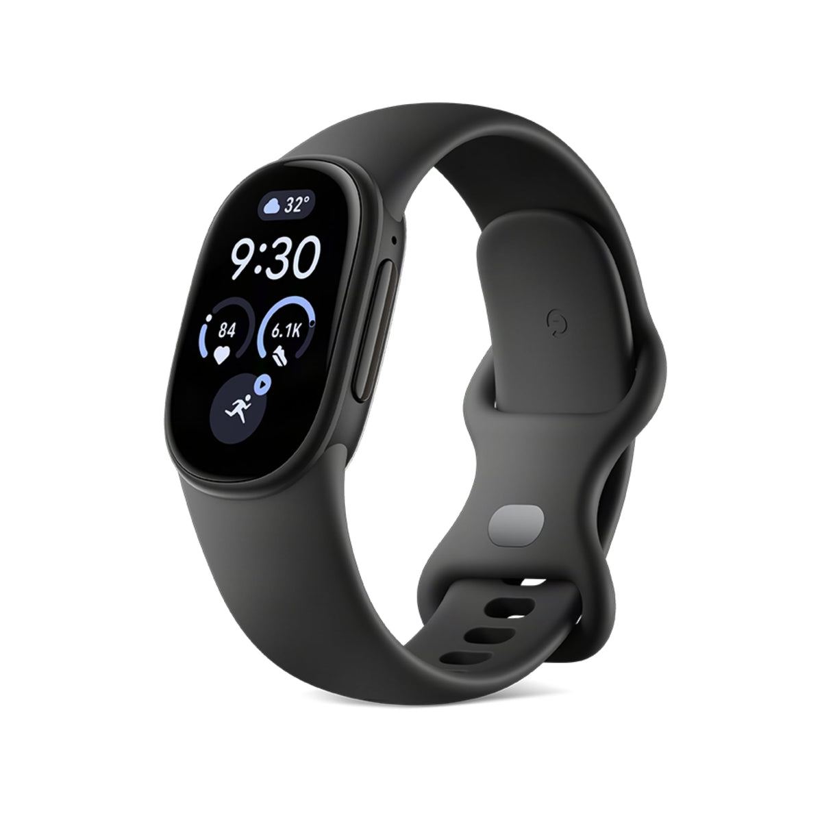 Google Fitbit Edge Smartwatch - Obsidian Black - angled front view