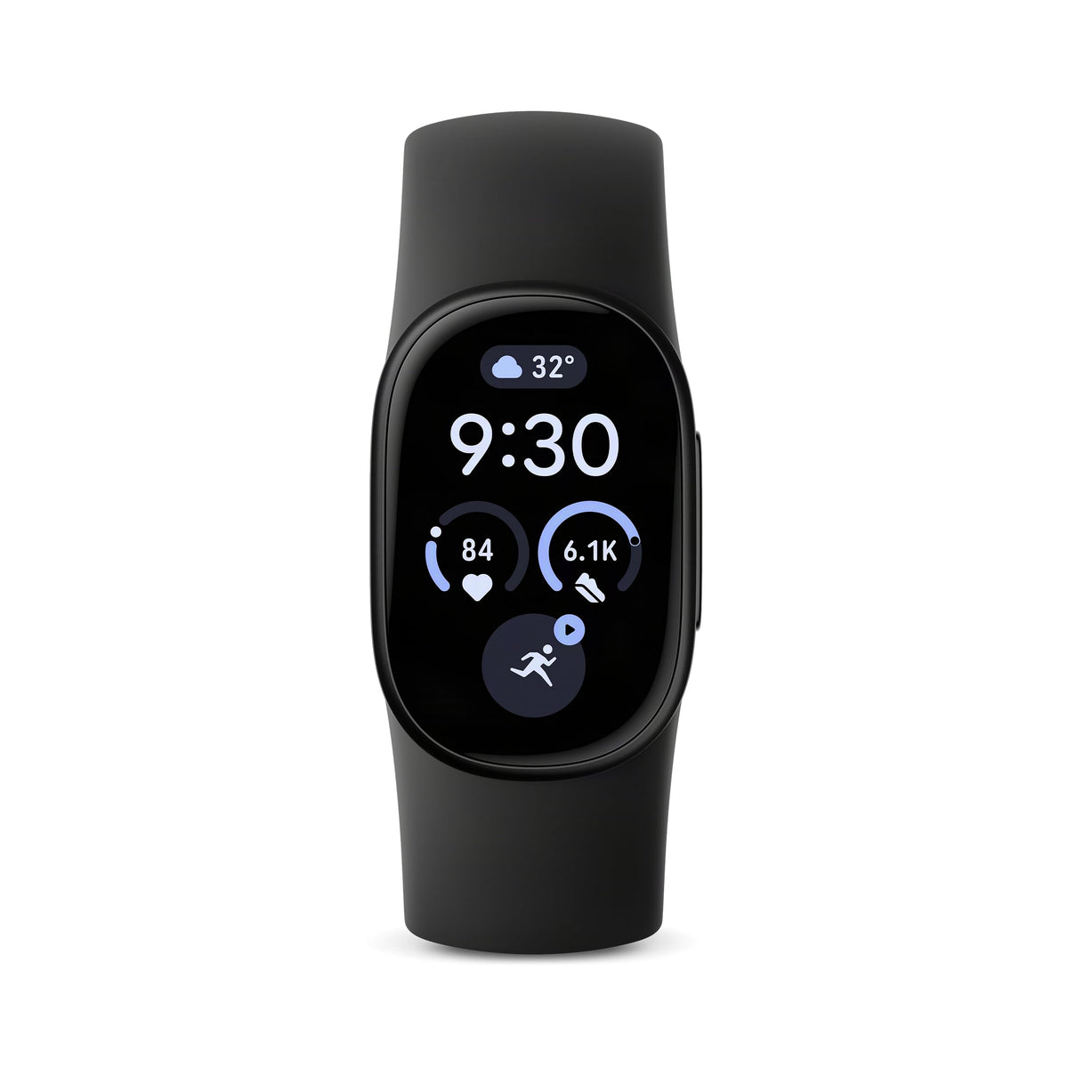 Google Fitbit Edge Smartwatch - Obsidian Black - front view