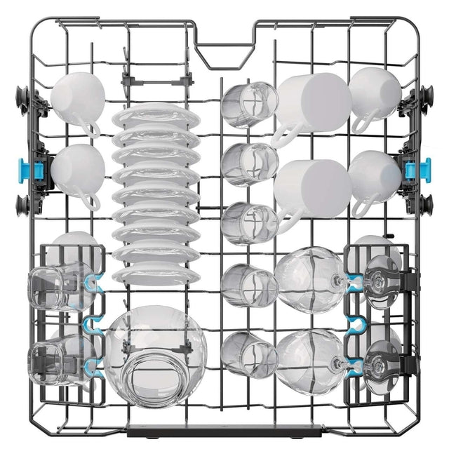 Haier I-Pro Shine Series 3 Freestanding Dishwasher 60cm - White - lower basket loaded