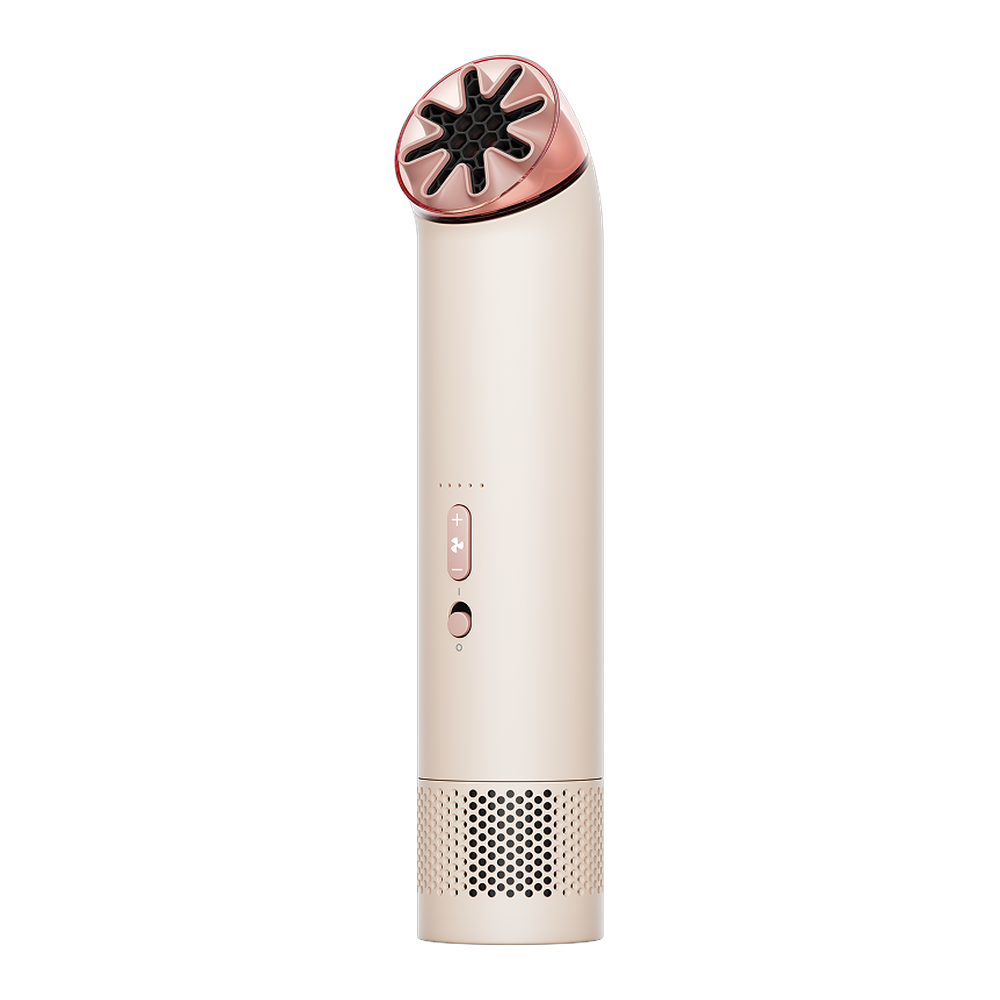 Dyson HushJet Mini Cool Portable Fan - Stone/Blush - front view