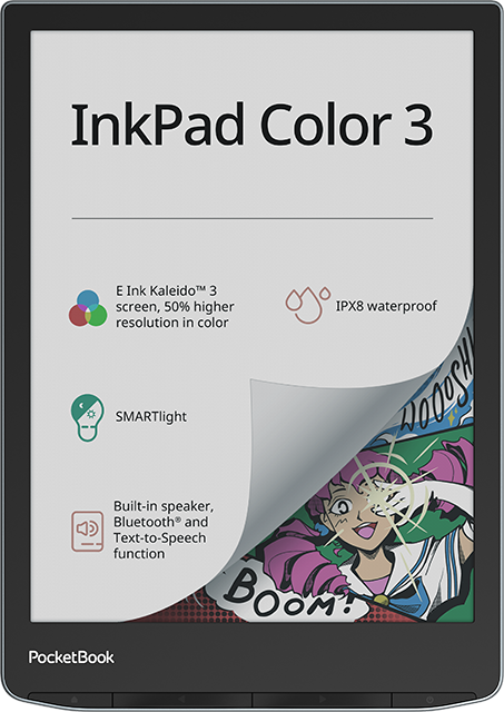 PocketBook InkPad Color 3 - 7.8" E Ink Kaleido 3 Colour E-Reader | 253-PB743K3-1-WW
