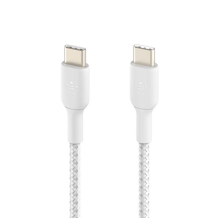 Belkin BoostCharge Braided USB-C to USB-C Cable 60W 1m White product image