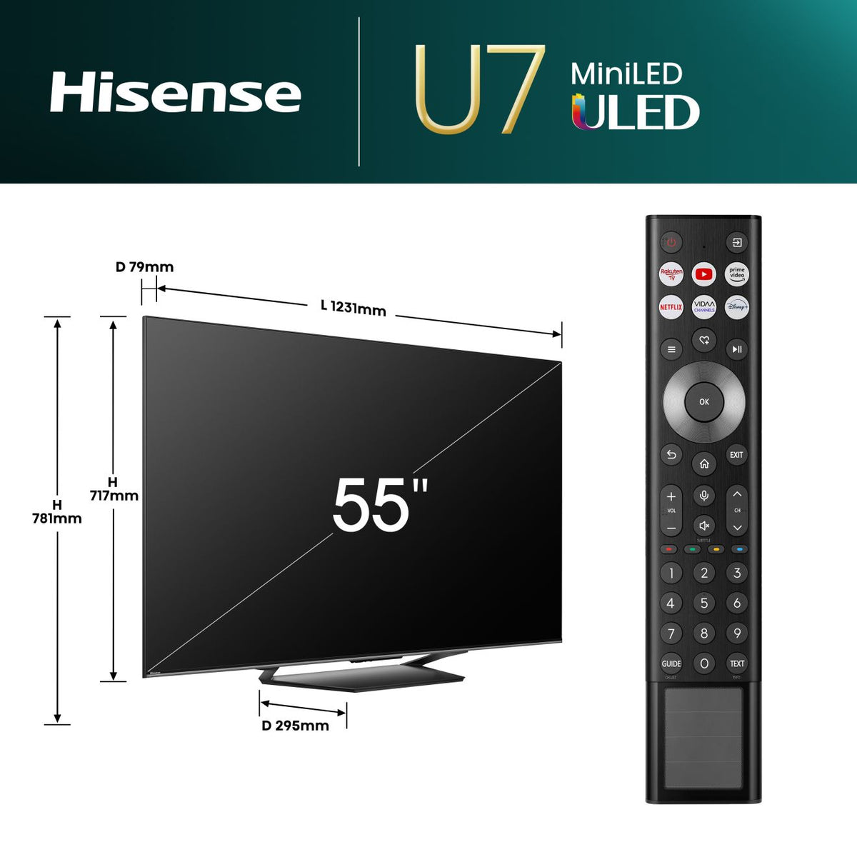 Hisense U7Q 55" Mini-LED PRO ULED 4K 144Hz Smart TV (2026) - feature image