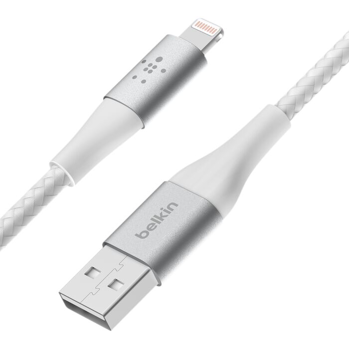 Belkin BoostCharge Pro Braided USB-A to Lightning Cable 2m White product image